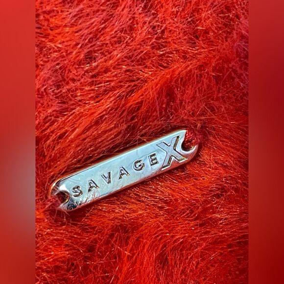 SAVAGE X FENTY Fluff It Up Booty Shorts Red Size Large - Picture 5 of 10